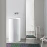 Умивальник окремо стоячий Nic Design Ovvio 45х85 см без переливу, зі зливом у стіну, білий глянець (001455001)
