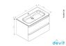 тумба с умывальником 80 см киев DevIT Fly 0021120WO