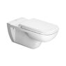 Кришка для унітазу Duravit D-Code з доводчиком, петлі нержавіюча сталь, білий (0060390000)