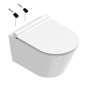 купить Унітаз підвісний з кришкою Catalano Zero 50х35 та кріпленнями, White Glossy (0111500001_0551200001_9056060000) недорого