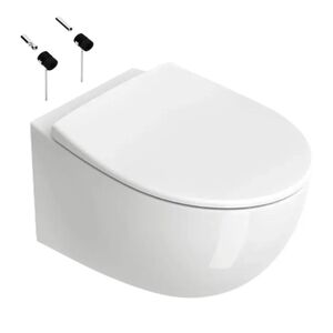 купить Унітаз підвісний безободковий Catalano Italy 52x37 Newflush з кришкою та набором фіксаторів, білий (0711520001_0751100001_9056060000) недорого