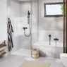 Змішувач для ванни Grohe Cubeo, одноважільний, настінний, чорний матовий (1018132430)