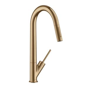 купить Змішувач для кухні Axor Starck 270 з витяжним виливом, Brushed Bronze (10821140) недорого