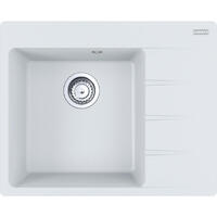 Кухонна мийка Franke Centro CNG 611-62 TL, накладна, крило праворуч, 62х50, граніт білий (114.0630.457)