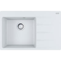 Кухонна мийка Franke Centro CNG 611-78 TL, накладна, крило праворуч, 78х50, граніт білий (114.0630.473)