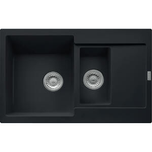 купить Кухонна мийка Franke MRG 651-78, накладна, оборотна, 2 чаші, 78х50, граніт чорний матовий (114.0631.461) недорого