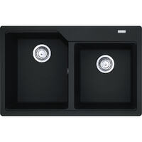 Кухонна мийка Franke UBG 620-78, накладна, 2 чаші, 78x50, граніт онікс (114.0701.790)
