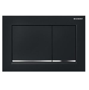 купить Клавіша змиву Geberit Omega30 пластик, чорний/глянцевий хром (115.080.KM.1) недорого