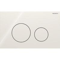 Клавіша змиву Geberit Sigma40 Round, подвійний змив, скло пісочно-сірий (115.628.JL.1)