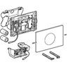 Клавіша змиву Geberit Sigma 10 для UP320, 3В батарея, безконтактна з подвійним змивом, аналог 115.909.SN.6 (115.909.SN.1)