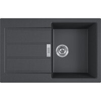 Кухонна мийка Franke S2D 611-78, оборотна, накладна, 78x50, тектонайт чорний (143.0621.190)