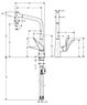 Hansgrohe Metris 14820000 Змішувач Кухонний з витяжною лійкою