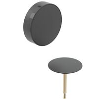Декоративний комплект Geberit Split, d52, для зливу-переливу для ванни з поворотним механізмом, чорний матовий (150.300.14.1)
