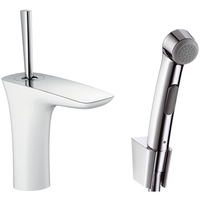 Hansgrohe 15275400 PuraVida 152754 Змішувач для Раковини з Бідеткою Гігієнічним Душом Колір Білий / Хром