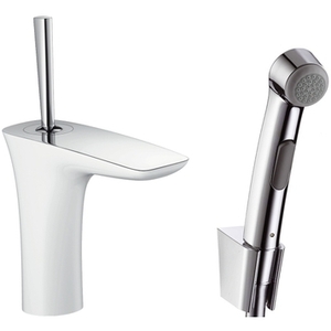 купить Hansgrohe 15275400 PuraVida 152754 Змішувач для Раковини з Бідеткою Гігієнічним Душом Колір Білий / Хром недорого