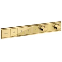 Термостат прихованого монтажу Hansgrohe RainSelect на 4 клавіші, Polished Gold Optic (15382990)