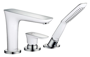 купить Hansgrohe 15432400 Смеситель на край ванны на 3 отверстия, белый/хром недорого