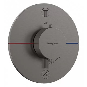 купить Термостат Hansgrohe ShowerSelect Comfort S на 2 споживача, зовнішня частина, чорний матовий хром (15554340) недорого
