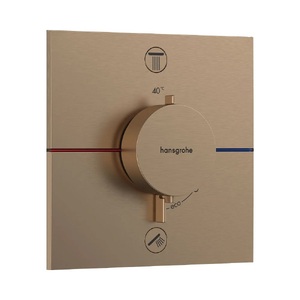 купить Термостат Hansgrohe прихованого монтажу ShowerSelect Comfort E на 2 функції, Brushed Bronze (15572140) недорого