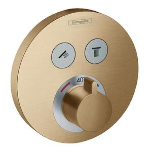 купить Термостат прихованого монтажу Hansgrohe ShowerSelect S на 2 клавіші, Brushed Bronze (15743140) недорого
