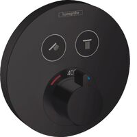 Термостат прихованого монтажу Hansgrohe ShowerSelect S на 2 споживача, Matt Black (15743670)