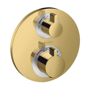 купить Термостат прихованого монтажу Hansgrohe Ecostat Square дворежимний, Polished Gold Optic (15758990) недорого
