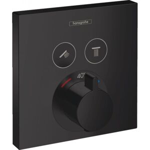 купить Термостат прихованого монтажу для душу Hansgrohe ShowerSelect на 2 споживача, чорний матовий (15763670) недорого