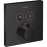 Термостат прихованого монтажу для душу Hansgrohe ShowerSelect на 2 споживача, чорний матовий (15763670)