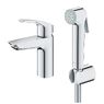 Змішувач для умивальника Grohe Eurosmart New S-Size з гігієнічним душем, хром (23124003)