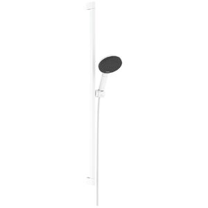 купить Душовий набір Hansgrohe Raindance Alive Select S 3jet EcoSmart зі стійкою Unica E Puro 90 см, Matt White (24601700) недорого
