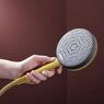 Душовий набір Hansgrohe Raindance Alive Select S 3jet EcoSmart зі стійкою Unica S Puro 65 см, Polished Gold Optic (24602990)