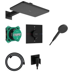 купить Душовий комплект Hansgrohe Raindance Alive Q 210/340 1jet 6 в1, Matt Black (24620670) недорого