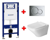 Duravit 2551090000 + 0063790000 + 111.300.00.5 GEBERIT Durastyle Унитаз подвесной без ободка скрытый крепеж Durastyle сидение с крышкой Soft Close инсталляция + клавиша 115.770.21.5 + крепеж +прокладка