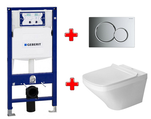 купить Duravit 2551090000 + 0063790000 + 111.300.00.5 GEBERIT Durastyle Унитаз подвесной без ободка скрытый крепеж Durastyle сидение с крышкой Soft Close инсталляция + клавиша 115.770.21.5 + крепеж +прокладка недорого