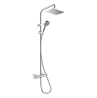 Душова система Hansgrohe Vernis Shape Showerpipe 230 1jet EcoSmart з термостатом, хром (26097000)