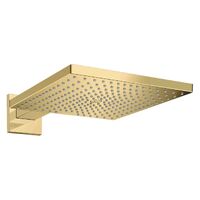 Верхній душ Hansgrohe Raindance Select E 300 1jet Air з тримачем 390 мм, EcoSmart 9 л/хв, Polished Gold Optic (26239990)