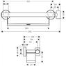 Hansgrohe Comfort 26328400 поручень Unica с полочкой и держателем для душа