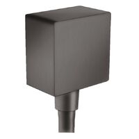 Шланговое під'єднання для душа Hansgrohe FixFit Square, шліфований чорний хром (26455340)