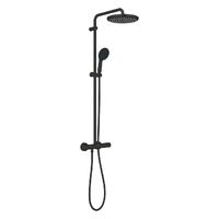 Душова система Grohe Tempesta System 250, настінний монтажу із термостатом, чорний матовий (266702431)