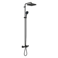 Душова система Grohe Tempesta System 250 Cube, настінний монтажу із термостатом для ванни, чорний матовий (266912431)
