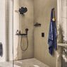 Шлангове підключення Hansgrohe Porter 500 Rainfinity з поличкою R, Matt Black (26858670)