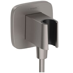 купить Шлангове приєднання Hansgrohe FixFit Porter Q з тримачем, Brushed Black Chrome (26887340) недорого