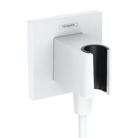Шлангове приєднання Hansgrohe FixFit Porter E з тримачем, Matt White (26889700)