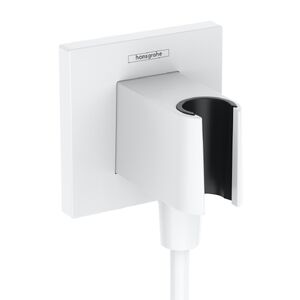 купить Шлангове приєднання Hansgrohe FixFit Porter E з тримачем, Matt White (26889700) недорого