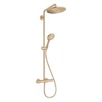 Душова система Hansgrohe Croma Select S 280 1jet Showerpipe EcoSmart з термостатом, бронза матова (26891140)