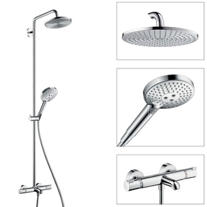 купить Hansgrohe 27117000 Raindance Select Showerpipe 240мм 27117 Душова система зі змішувачем для Ванни Теростатичним Ручним та Верхнім Душем недорого