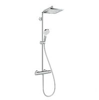 Душова система Hansgrohe Crometta E Showerpipe EcoSmart 240 1jet з термостатом 9 л / хв, хром (27281000)