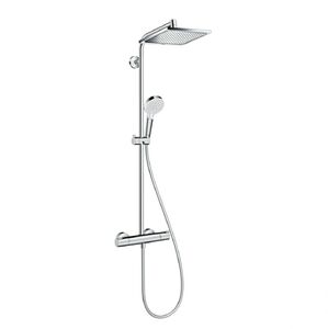 купить Душова система Hansgrohe Crometta E Showerpipe EcoSmart 240 1jet з термостатом 9 л / хв, хром (27281000) недорого