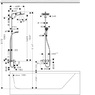 Hansgrohe 27298000 Showerpipe 27298 Душовя Система з Виливом для Ванни та Термостатом Crometta E 240 1jet