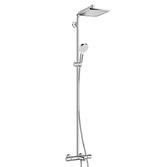 Hansgrohe 27298000 Showerpipe 27298 Душовя Система з Виливом для Ванни та Термостатом Crometta E 240 1jet